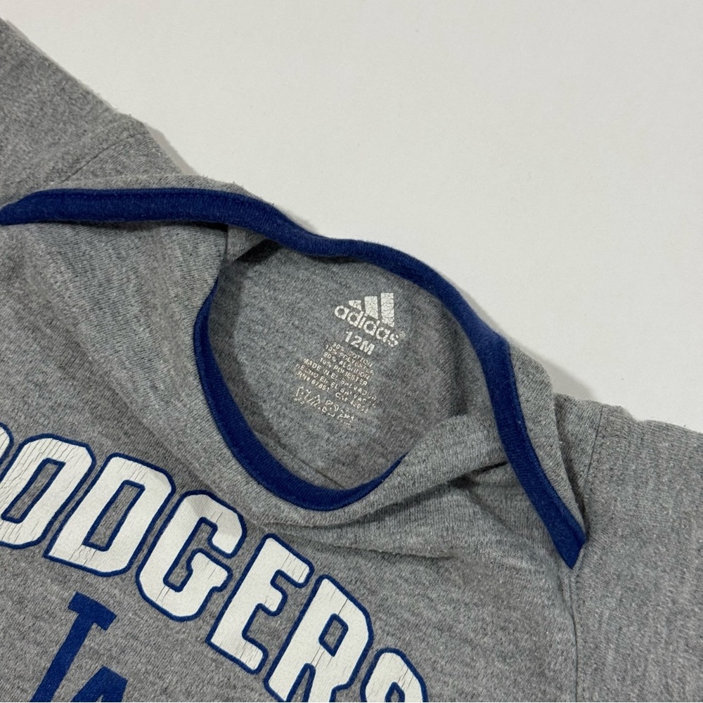 adidas Dodgers Kids Bodysuits in Gray and Navy - Picture 8 of 8